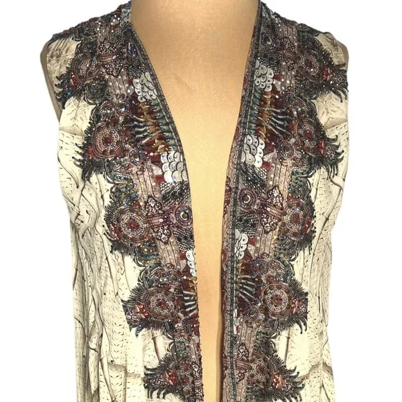 Camilla With Both Hands multi wear crystal embellished long silk vest - Picture 10 of 15
